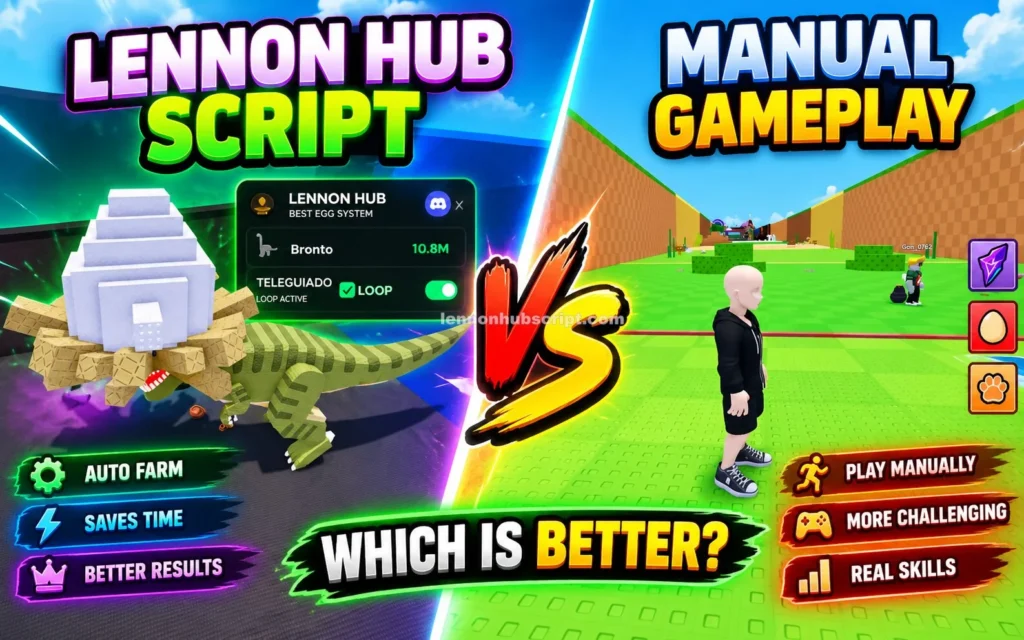 Lennon Hub Script vs Manual Gameplay